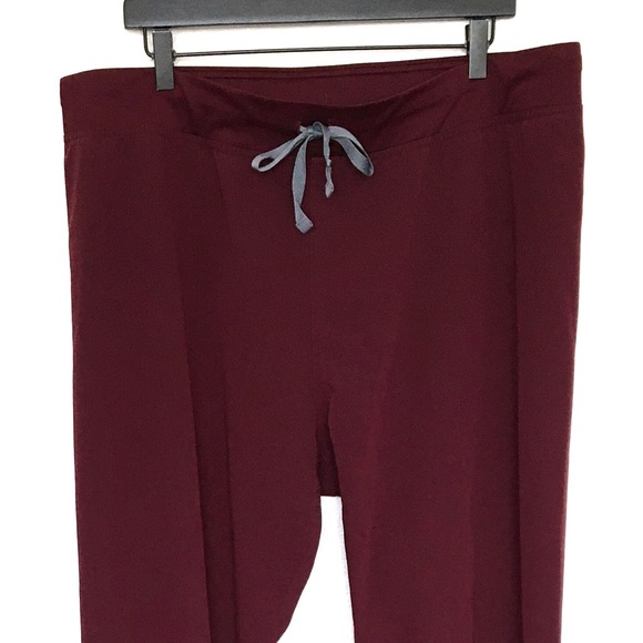 Figs Women's Burgundy Pants - Picture 5 of 9